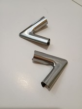 1974-1976 Cadillac Sedan Deville Opera Window Quarter Glass Chrome Trim Pieces.  picture