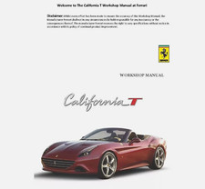 🚗🚗🚗 WORKSHOP MANUAL FERRARI CALIFORNIA T (EN) picture
