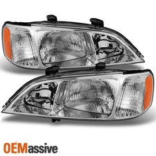 Fit 1999-2001 Acura TL Headlights Lights Lamps Replacement 99 00 01 Left+Right picture