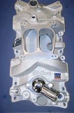 EDELBROCK Preformer 2101 Aluminum Intake Manifold, fits SBC 1955-86 + Extras USA picture