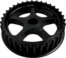 Baron Custom Accessories Power Front Drive Pulley 34 Tooth Black Steel picture