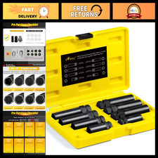 8Pcs Universal Spline Lug Nut Socket Set | Locking Wheel Key Removal Kit, CR-MO picture