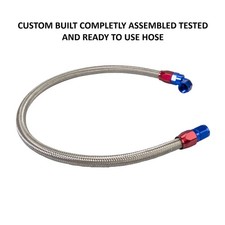 New 6AN 8AN 10AN Silver Stainless Braided CPE Fuel Hose Oil Cooler Line +Fitting picture