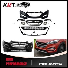 Fits 2016-2018 Hyundai Tucson Complete Front Bumper Kit W/ Grille & Fog Light picture
