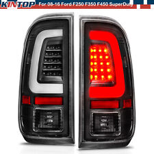 Fits 2008-2016 Ford F250 F350 F450 SD SuperDuty LED Tube Black Tail Lights Lamps picture