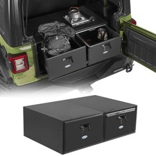 Trunk Dual Drawer Storage System for 15-25 Jeep Wrangler JK JL Ford Bronco 4Door picture