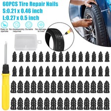 New 60PCS Car Vacuum Tire Repair Nail Rubber Screw Nails+ Screwdriver Tool Set picture