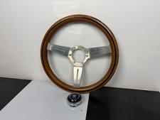 Vintage Nardi Torino 320mm Wood Steering Wheel 12.5” Horn Button Made Italy JDM picture