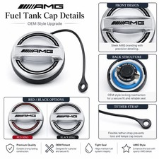 Genuine Mercedes Benz AMG Edition 55 Fuel Tank Filler Gas Cap Cover Matt Chrome picture