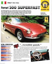 Ferrari 500 SUPERFAST IMP Brochure: 1964,1965,1966,.....Super Fast picture