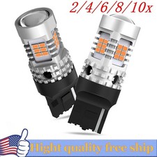 2/4X Amber T20 7443 T20 W21W bulb Canbus LED Turn Signal Light No Hyperflash picture