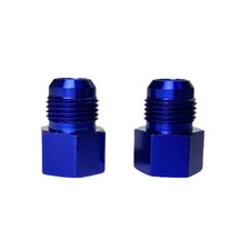 2Pcs AN8 Male To AN6 Female Straight Flare Reducer Fitting Adapter Blue Aluminum picture