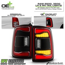 Halogen Upgrade Full LED Smoke Tail Light For 2019-24 Ram 2500 3500 Incandescent picture