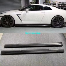 Fits For Nissan GT-R R35 2009-2017 Carbon Fiber Sideskirts Side Step Zele Style picture