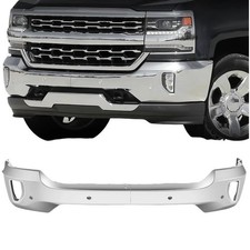 Chrome Front Bumper Face Bar For 2016-2019 Chevy Silverado 1500 LD w/ Fog+Sensor picture