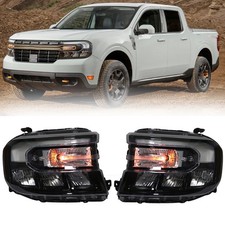 Black Pair Headlight W/ LED DRL Headlamp Assembly For Ford Maverick 2022-25 2026 picture