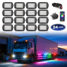 MICTUNING 16 Pods RGB+IC Rock Lights Dream Color APP LED Car Underglow Neon Kits picture