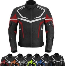 Mens Motorbike Jacket Waterproof CE Armoured For Bikers Coat Cordura Textile picture