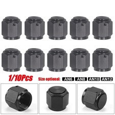 10Pcs 4AN 6AN 8AN 10AN 12AN Female Flare Fitting Cap Nut Block off Fuel Hose Cap picture