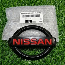Nissan 350Z 370Z Z33 Z34 Front Grille Emblem Badge Black Red OEM Logo 2003-2021 picture