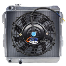 Aluminum Radiator+Fan for 1984-1997 Toyota Hilux LN65/LN85/LN110/LN90 2L Engine picture
