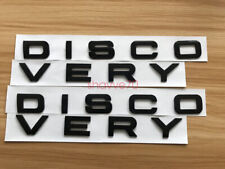 2pcs Shiny Black ABS DISCOVERY Letters Badge Logo Front Rear Hood For LAND ROVER picture