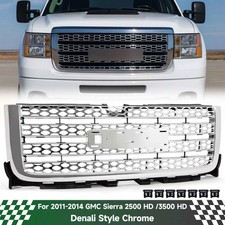 For 2011-2014 GMC Sierra 2500 HD /3500 HD Denali Style Chrome Front Upper Grille picture