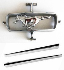 NEW 1964 - 1965 FORD Mustang Chrome Grill Ornament Horse and Corral Pony & Bars picture
