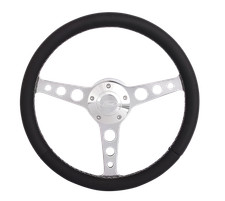 Grant Products 1922-2 Steering Wheel 14 Inch Diameter 3 Spoke Black Leather Grip picture
