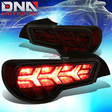 FOR 13-17 FR-S/BRZ [SEQUENTIAL] ARROW LED TAIL LIGHTS BLACK HOUSING SMOKED LENS picture