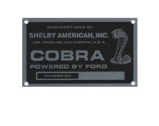 1964-67 SHELBY 427 Cobra Serial# Plate W. Snake picture