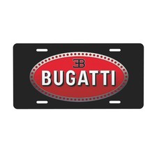 Bugatti 12 x 6 in License Plate Stamped Metal Tag for Car, Truck Black picture