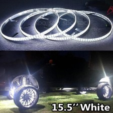 Pure White 15.5'' LED Wheel Ring Lights For Truck Car Strobe Rim Lights Switch picture