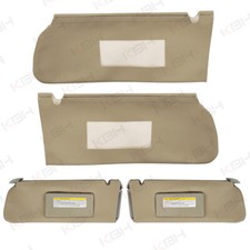 2pcs Fits 1995-1999 Tahoe Suburban Yukon Sun Visor Leather Cover Trim Beige picture
