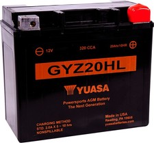 Yuasa GYZ20HL AGM Maintenance Free 12V Battery 320 CCA 20Ah picture