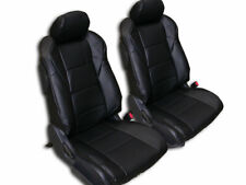 IGGEE S.LEATHER CUSTOM MADE FIT SEAT COVERS FOR NISSAN 350Z 2003-2006 BLACK picture