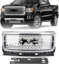 Chrome Front Upper Bumper Grille Grill Assembly For 2015-2020 GMC Canyon Denali picture