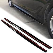 Gloss Black For 17-23 BMW 5 Series G30 G31 M Sport 540i Side Skirts Extension picture