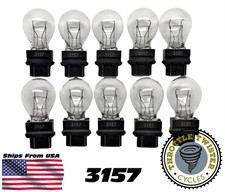 10 Pack 3157 Clear Tail Signal Brake Light Bulb Lamp - USA Based Seller picture