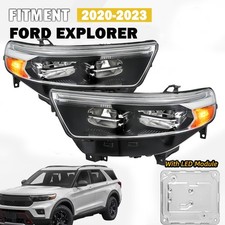 Headlights For 2020 2021 2022 2023 Ford Explorer with LED Module Pair RH&LH picture