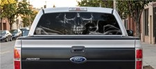 Nightmare Skull Truck Decal Back Window - Custom Design - perforated vinyl picture