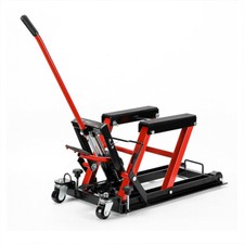 1500 LBS Hydraulic Motorcycle Lift Jack ATV Lift Stand Dirt Bike Lift with Wheel picture