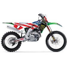 D'COR Visuals 2019 Monster Energy USA Complete Graphic Kit - Kawasaki - White picture