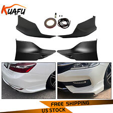 KUAFU Front&Rear Bumper Lip Splitter Spoilers for 16-17 Accord 4DR HFP Style picture