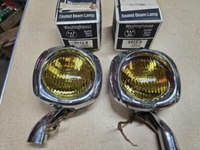 OG Chrome DECO fog lamp lights NOS CHEVY OLDS BUICK 37 38 39 40 41 47 48 49 50 picture