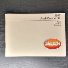Vintage 1987 Audi Coupe GT Quattro Owners Manual Rare Very Nice picture