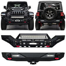 Vijay Fit 2018-2024 Jeep Wrangler JL Front or Rear Bumper with  LED Lights picture