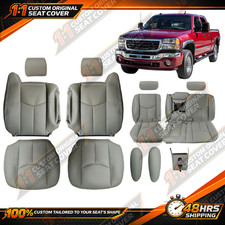 2003-2006 For GMC Yukon Sierra Silverado Factory Style Full Kit Seat Covers Gray picture