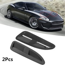 2xCar Carbon Fiber Front Hoods Bonnet Vents Air Outlet Cover Trim for Jaguar XKR picture