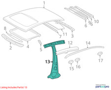 2002 Lexus LS430 Roof Side Rail 6120150010 picture